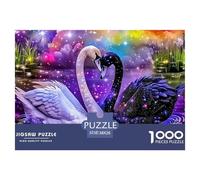 Amour Cygne 1000 Pièces Puzzle Amour Cygne Adultes Et Enfants À Partir De 14 Ans D'étude Confortables Jeu D'Intelligence De l'art Cadeau Unique 38x26cm/1000pcs