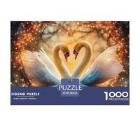 Amour Cygne 1000 Pièces Puzzle Amour Cygne Adultes Et Enfants À Partir De 14 Ans D'étude Confortables Jeu D'Intelligence De l'art La Décoration Moderne 38x26cm/1000pcs