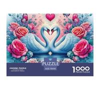 Amour Cygne 1000 Pièces Puzzle Amour Cygne pour Adultes De D'étude Confortables Jeu D'Intelligence De l'art Décoration Familiale 70x50cm/1000pcs
