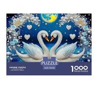 Amour Cygne 1000 Pièces Puzzle pour Adultes Enfants Détente & Relaxation Jouets De Jeu Stimulants Cadeau Unique 70x50cm/1000pcs
