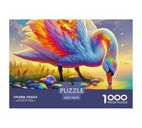 Amour Cygne Puzzle 1000 Pièces Amour Cygne Adultes Et Enfants À Partir De 14 Ans D'étude Confortables Jeu D'Intelligence De l'art Décoration Familiale 70x50cm/1000pcs