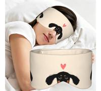 Amour de chiot teckel, Masque de sommeil pour la maison, les voyages et le travail posté, couvrant entièrement les yeux et bloquant la lumière