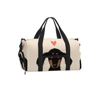 Amour de Chiot Teckel,Sac de Sport bandoulière à Main, Sac de Voyage Grande capacité pour Femmes et Hommes