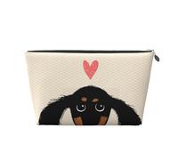 Amour de Chiot Teckel, Trousse de Toilette Trousse de Maquillage Sac à cosmétiques Trousse de Toilette de Voyage Portable