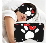 Amour de l'empreinte de patte de chien, Masque de sommeil pour la maison, les voyages et le travail posté, couvrant entièrement les yeux et bloquant la lumière