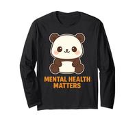 Amour de soi avec cet adorable panda kawaii santé mentale Manche Longue
