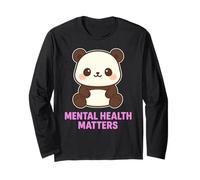Amour de soi avec cet adorable panda kawaii santé mentale Manche Longue