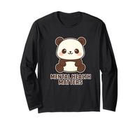 Amour de soi avec cet adorable panda kawaii santé mentale Manche Longue