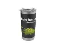 Amour dinosaure je déteste les gens autisme nerd dino Gobelet isotherme en acier inoxydable double paroi