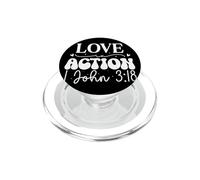 Amour en Action - Citation Motivante 1 Jean 3:18 PopSockets PopGrip pour MagSafe