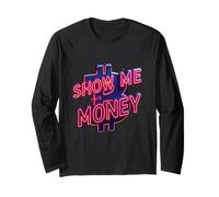 Amour et Argent J'aime l'argent Montrez-Moi l'argent Funny Bitcoin Manche Longue