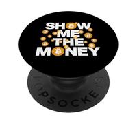 Amour et argent J'aime l'argent Montrez-moi l'argent Funny Bitcoin PopSockets PopGrip Adhésif