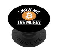 Amour et argent J'aime l'argent Montrez-moi l'argent Funny Bitcoin PopSockets PopGrip Adhésif