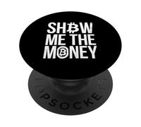 Amour et argent J'aime l'argent Montrez-moi l'argent Funny Bitcoin PopSockets PopGrip Adhésif