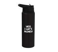 Amour et argent Je déteste l'argent Montrez-moi The Money Meme Funny Stainless Steel Insulated Water Bottle