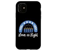 Amour et lumière Arc-en-Ciel Hanoukka Menorah Juif Juif Hanoukka Coque pour iPhone 11