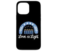 Amour et lumière Arc-en-Ciel Hanoukka Menorah Juif Juif Hanoukka Coque pour iPhone 13 Pro Max