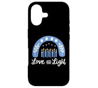 Amour et lumière Arc-en-Ciel Hanoukka Menorah Juif Juif Hanoukka Coque pour iPhone 17