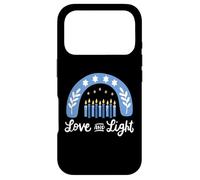 Amour et lumière Arc-en-Ciel Hanoukka Menorah Juif Juif Hanoukka Coque pour iPhone 17 Pro