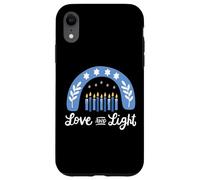 Amour et lumière Arc-en-Ciel Hanoukka Menorah Juif Juif Hanoukka Coque pour iPhone XR