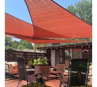 Amour étage Triangle Anti-UV Soleil Voile d'ombrage Idéal pour l'extérieur terrasse Jardin 16'5''x16'5''x16'5'' Terre