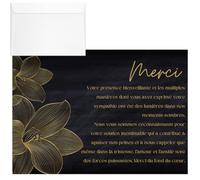 Amour Éternel Lot De 20 Cartes Remerciements Deces | Enveloppes Offertes | Remerciement Condoléances | Papier De Qualité Premium | Enterrement | Obsèques | Deuil (Lot de 20)