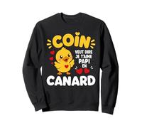 Amour Fête des Grands pères Humour Canard Je t'aime Papi Sweatshirt