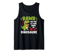 Amour Fête des Grands pères Humour Dinosaure Je t'aime Papi Débardeur