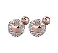Amour Filetage Boucles d'Oreilles Personnalité Féminine Clou d'Oreille Vent Simple Cent Avec Bijoux D'oreille Femme Attache Boucles D'Oreilles Nœuds, taille unique, Cuivre, Pas de gemme
