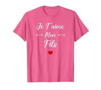 Amour Fils Maman Enfant Je t'aime Mon Fils T-Shirt, Homme, Rose Chiné, M