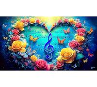 Amour-Fleurs Puzzle 1000 pièces Educa Jeu D'Intelligence Décoration Intérieure Jeu éduchatif Challenge Toy pour Adultes & Enfants des 14 Ans 38x52cm/1000pcs