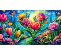 Amour-Fleurs Puzzle 1000 pièces Educa Jeu D'Intelligence Décoration Intérieure Jeu éduchatif Challenge Toy pour Adultes & Enfants des 14 Ans 75x50cm/1000pcs