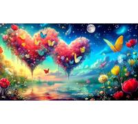 Amour-Fleurs Puzzle 1000 pièces Educa Jeu D'Intelligence Décoration Intérieure Jeu éduchatif Challenge Toy pour Adultes & Enfants des 14 Ans 38x26cm/1000pcs