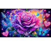 Amour-Fleurs Puzzle 1000 pièces Educa Jeu D'Intelligence Décoration Intérieure Jeu éduchatif Challenge Toy pour Adultes & Enfants des 14 Ans 38x26cm/1000pcs