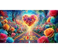 Amour-Fleurs Puzzle 1000 pièces Educa Jeu D'Intelligence Décoration Intérieure Jeu éduchatif Challenge Toy pour Adultes & Enfants des 14 Ans 38x52cm/1000pcs