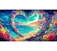 Amour-Fleurs Puzzles 1000 pièces Cadeau Unique Jeu éduchatif Challenge Toy de qualité supérieure Peinture Art pour Adultes et Enfants à partir de 14 Ans 38x26cm/1000pcs