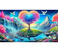 Amour-Fleurs Puzzles 1000 pièces Cadeau Unique Jeu éduchatif Challenge Toy de qualité supérieure Peinture Art pour Adultes et Enfants à partir de 14 Ans 75x50cm/1000pcs