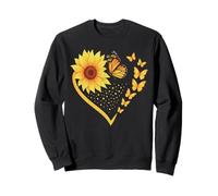 Amour Floral d'automne De Tournesol, Papillon Sweatshirt