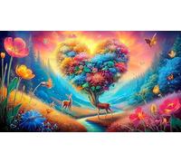 Amour-Flowers Puzzle 1000 pièces Cadeau Unique Jeu éducatif défi Jouet de qualité supérieure Peinture Art pour Adultes et Enfants 38x52cm/1000pcs