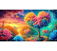Amour-Flowers Puzzle 1000 pièces Cadeau Unique Jeu éducatif défi Jouet de qualité supérieure Peinture Art pour Adultes et Enfants 75x50cm/1000pcs