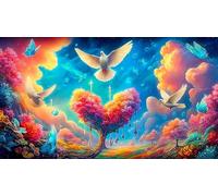 Amour-Flowers Puzzle 1000 pièces Educa Divertissement créatif Décoration Intérieure Jeu éducatif Challenge Toy pour Adultes et Enfants à partir de 14 Ans 75x50cm/1000pcs