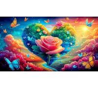 Amour-Flowers Puzzle 1000 pièces Educa Jeu D'Intelligence Décoration Intérieure Jeu éducatif Challenge Toy pour Adultes et Enfants à partir de 14 Ans 38x26cm/1000pcs