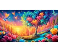Amour-Flowers Puzzles 1000 Pieces Cadeau Unique Jeu éducatif Challenge Toy de qualité supérieure Peinture Art pour Adultes et Enfants à partir de 14 Ans 38x52cm/1000pcs
