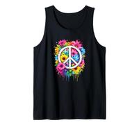 Amour & Frieden Hippie Flower Power Signe de Paix Fleurs Débardeur