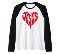 Amour infinitif Jésus Christ Religion Religion Chrétienne Cadeau de Foi Manche Raglan