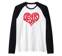 Amour infinitif Jésus Christ Religion Religion Chrétienne Cadeau de Foi Manche Raglan