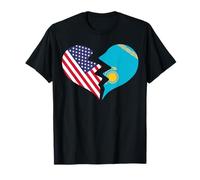 Amour International du cœur brisé aux États-Unis et au Kazakhstan T-Shirt