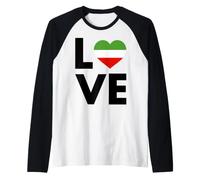 Amour Iran Drapeau Persan Patriotique Coeur Iran Amant Iran Love Manche Raglan