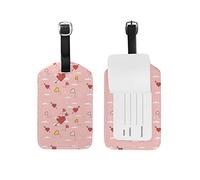 Amour Libre Etiquettes à Bagages de Valises Etiquette Nom Adresse ID en Cuir Tags pour Le Voyage(2pcs)
