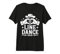 Amour Line Dance Main Cœur Danse Country T-Shirt Haut de Gamme